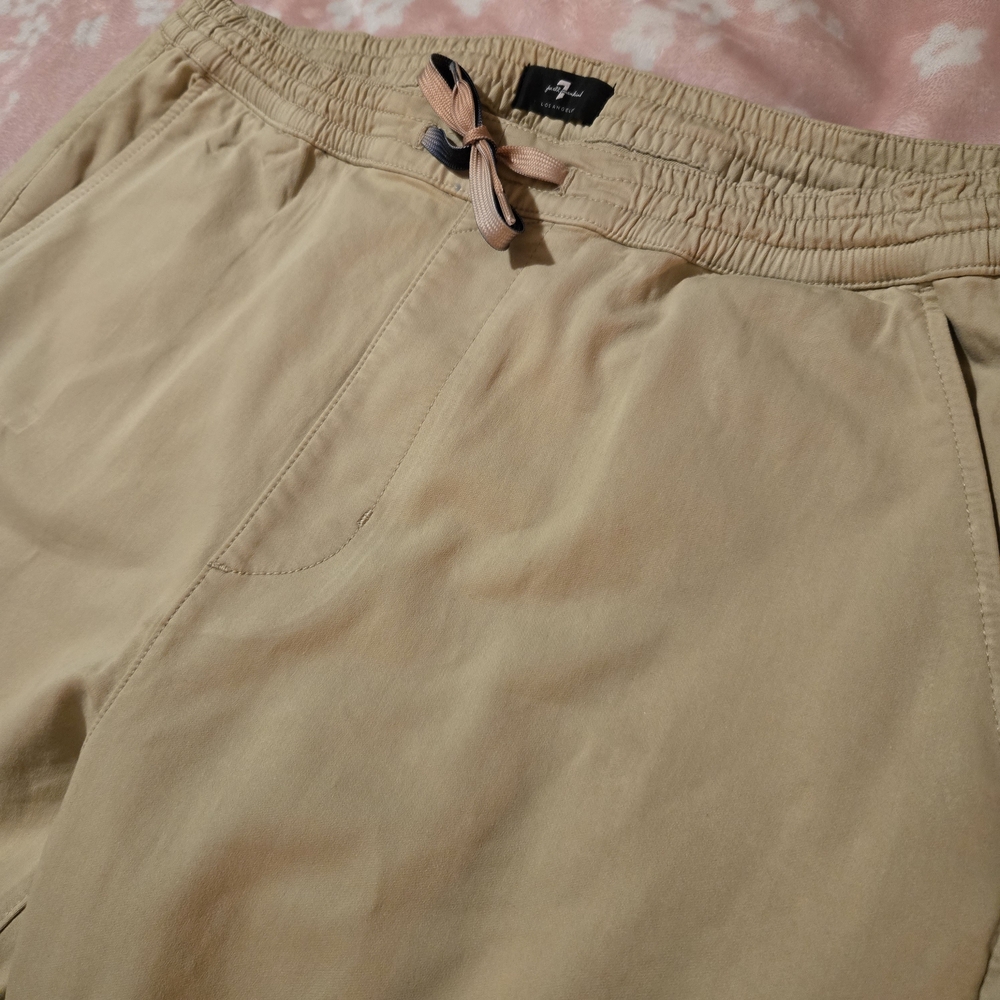 7 For All Mankind Tan Drawstring Pants
